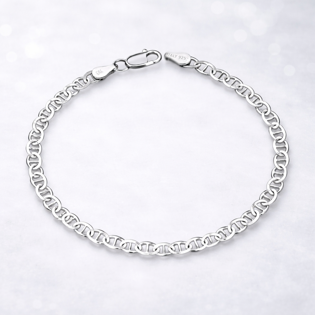 Pulsera Gucci Marina Martillada Reversible - Plata 925